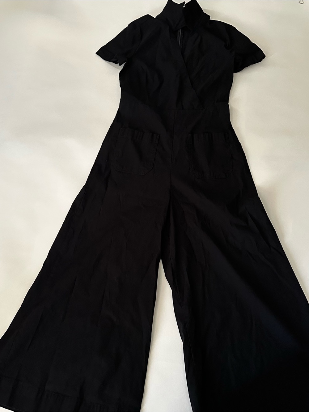 Maeve by Anthropologie Black Wide-Leg Jumpsuit | Size 8 - Picture 2 of 6